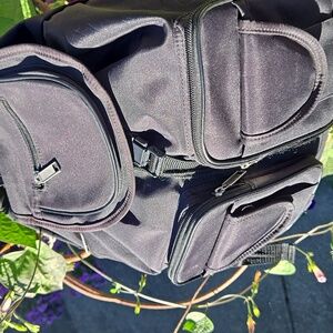 Franco Valentino Black Vegan Backpack UNISEX